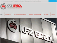 Tablet Screenshot of kfz-gradl.de